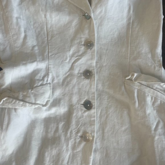 The Limited Collection Vintage White Linen Sleeveless Blazer Vest Y2K 90s XS - Picture 7 of 12